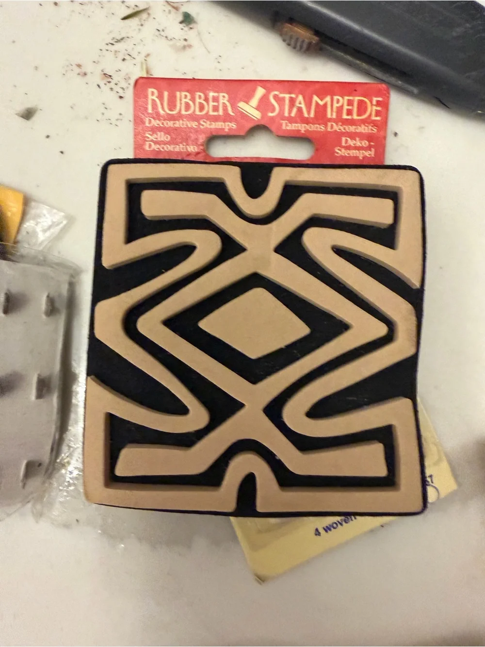 Decorative Wall Stamp - Black and Tan Pattern